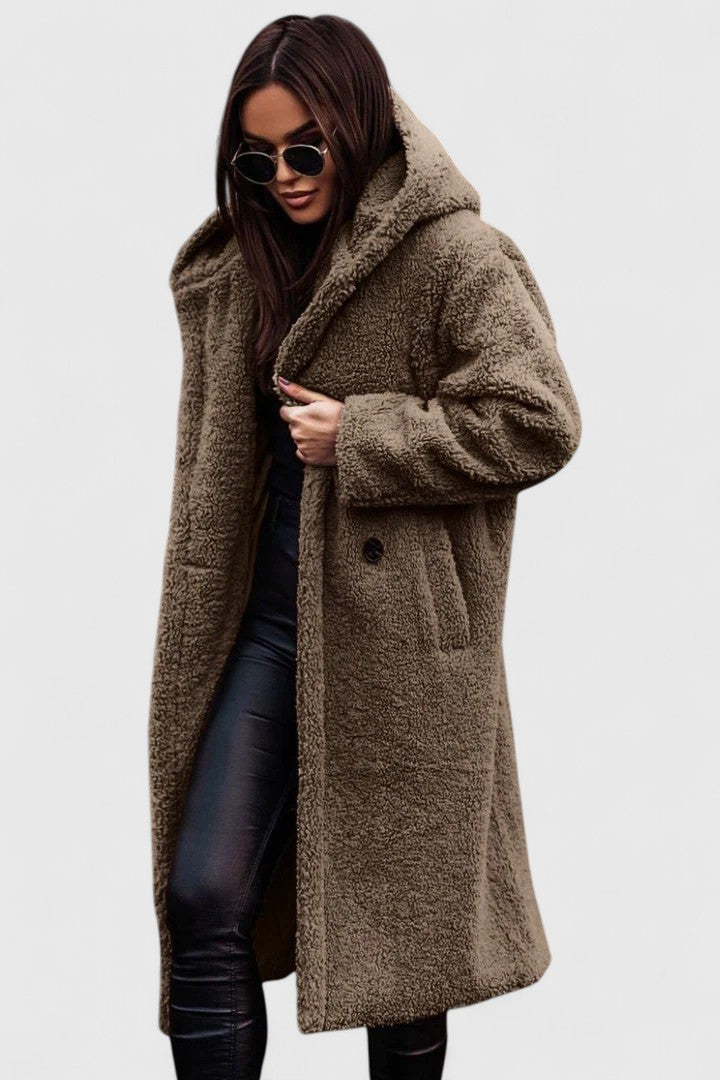 Veste élégante Danoir Paris Brionyssa, chaud et stylé, idéale pour l'hiver, vue de face sur un fond neutre.