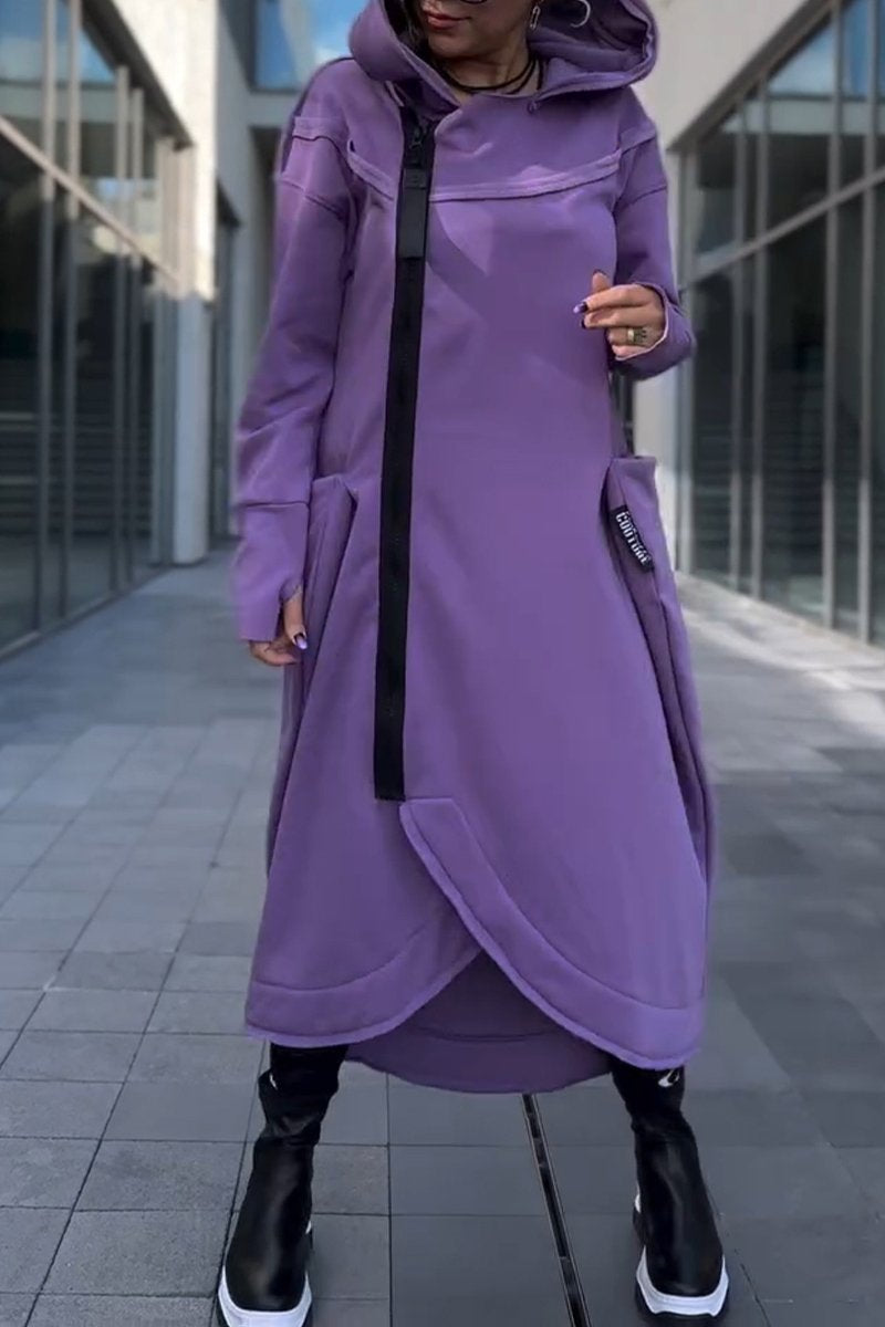 Hildegard - Robe Décontractée à Capuche