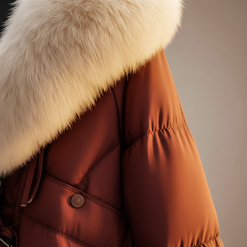 Manteau élégant Elsie™ de Danoir Paris, tissu chic et coupe sophistiquée visible sur cette image.