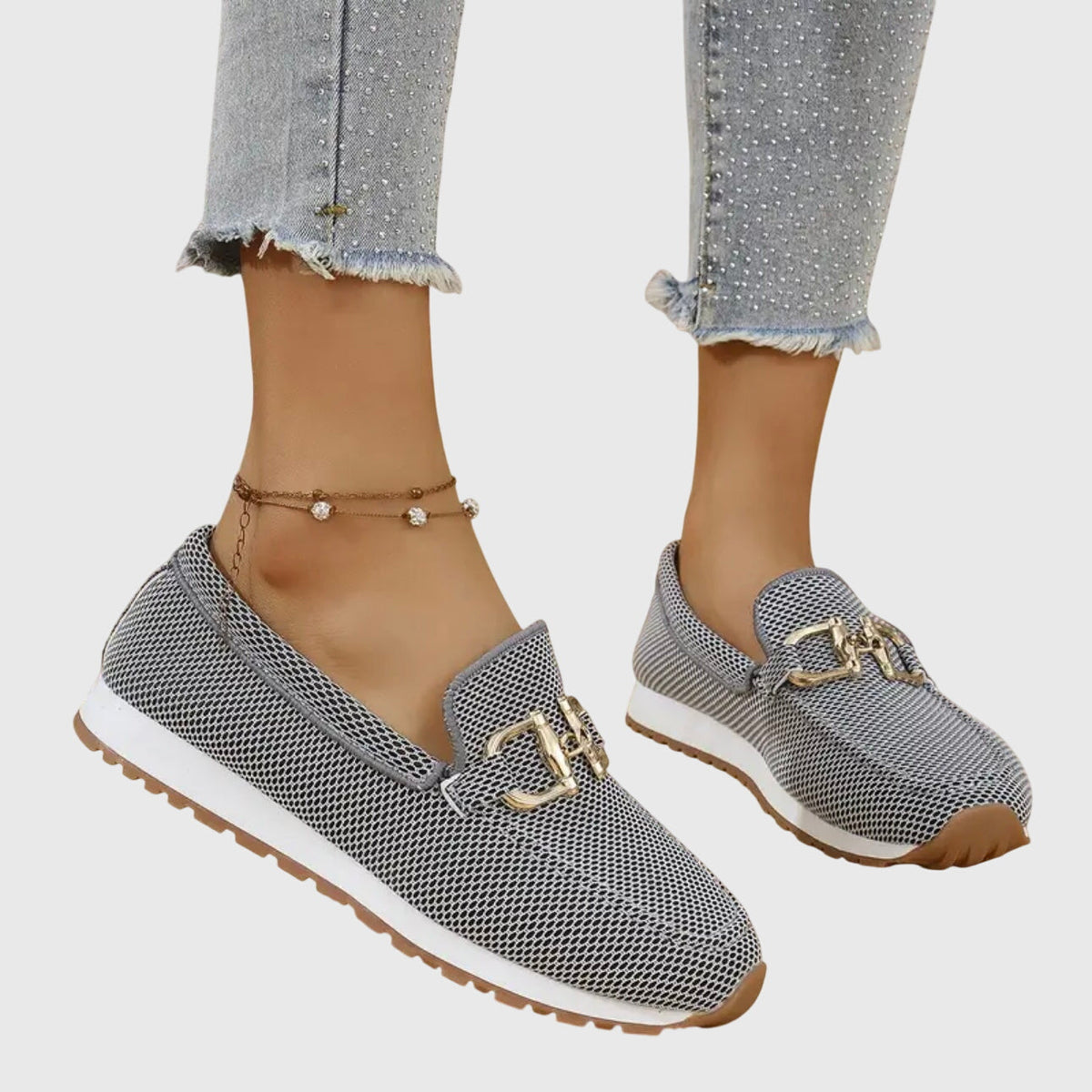 Chaussures orthopédiques Lili de Danoir Paris en beige, sneakers loafers confortables pour femmes, taille 36.
