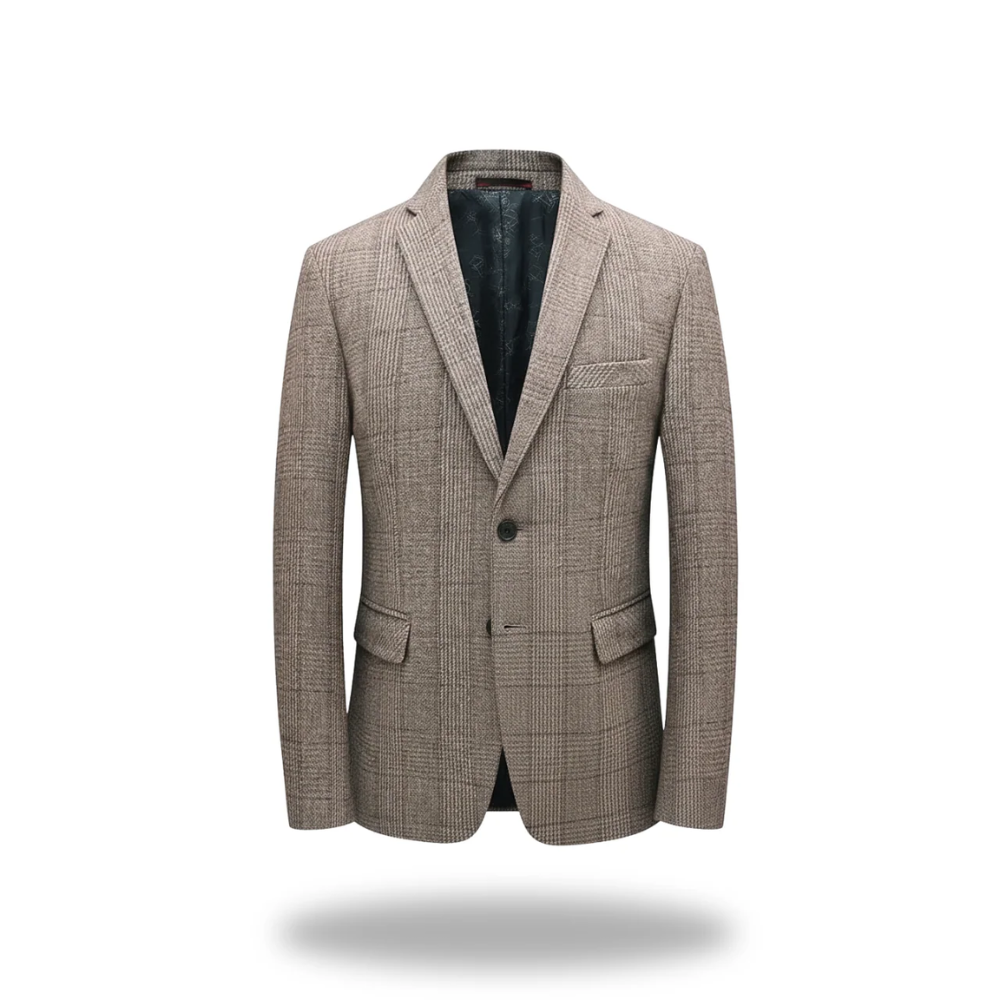 Blazer formel pour homme Danoir Paris, coupe élégante et classique, en tissu noir avec revers et boutons visibles.
