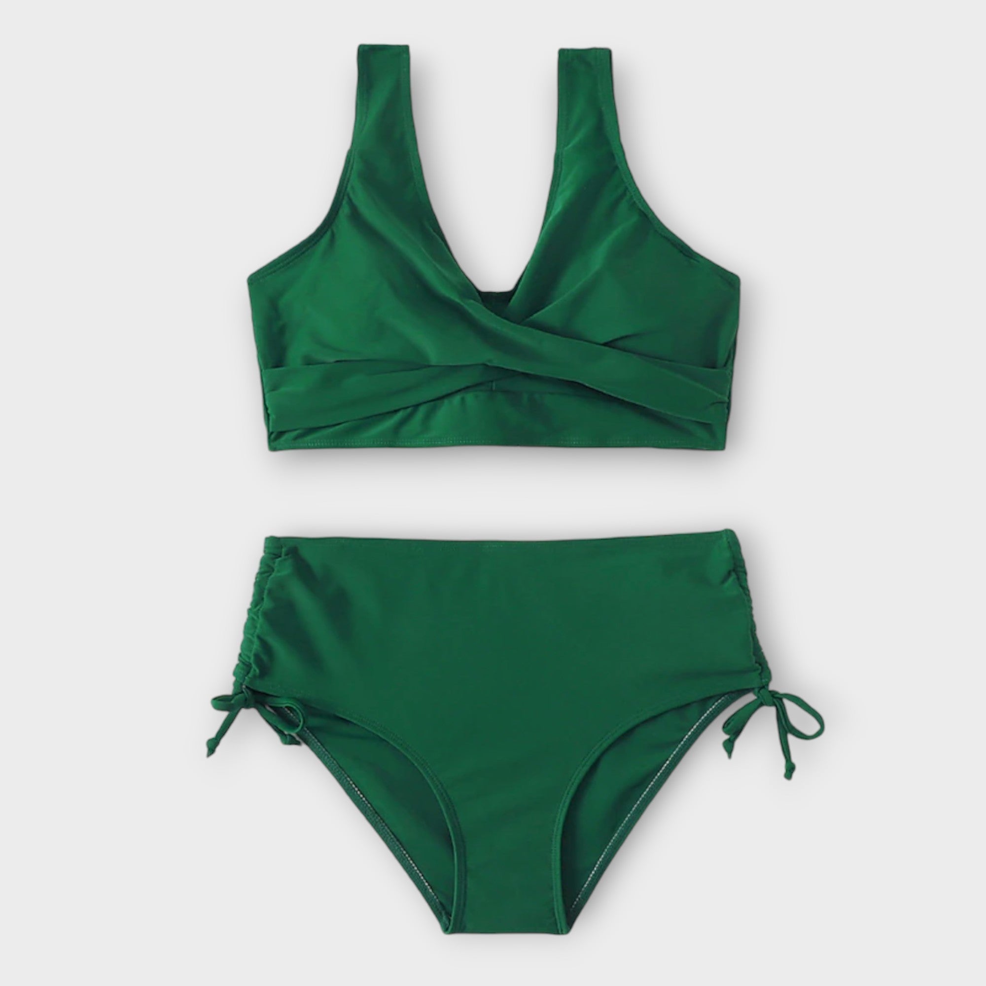 Ensemble bikini deux pièces noir Moni de Danoir Paris, style élégant, top et bas assortis, parfait pour la plage.