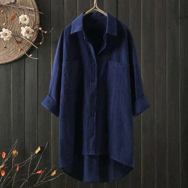 Blouse décontractée Danoir Paris Claire avec manches longues et coupe loose, style chic et confortable pour le quotidien.