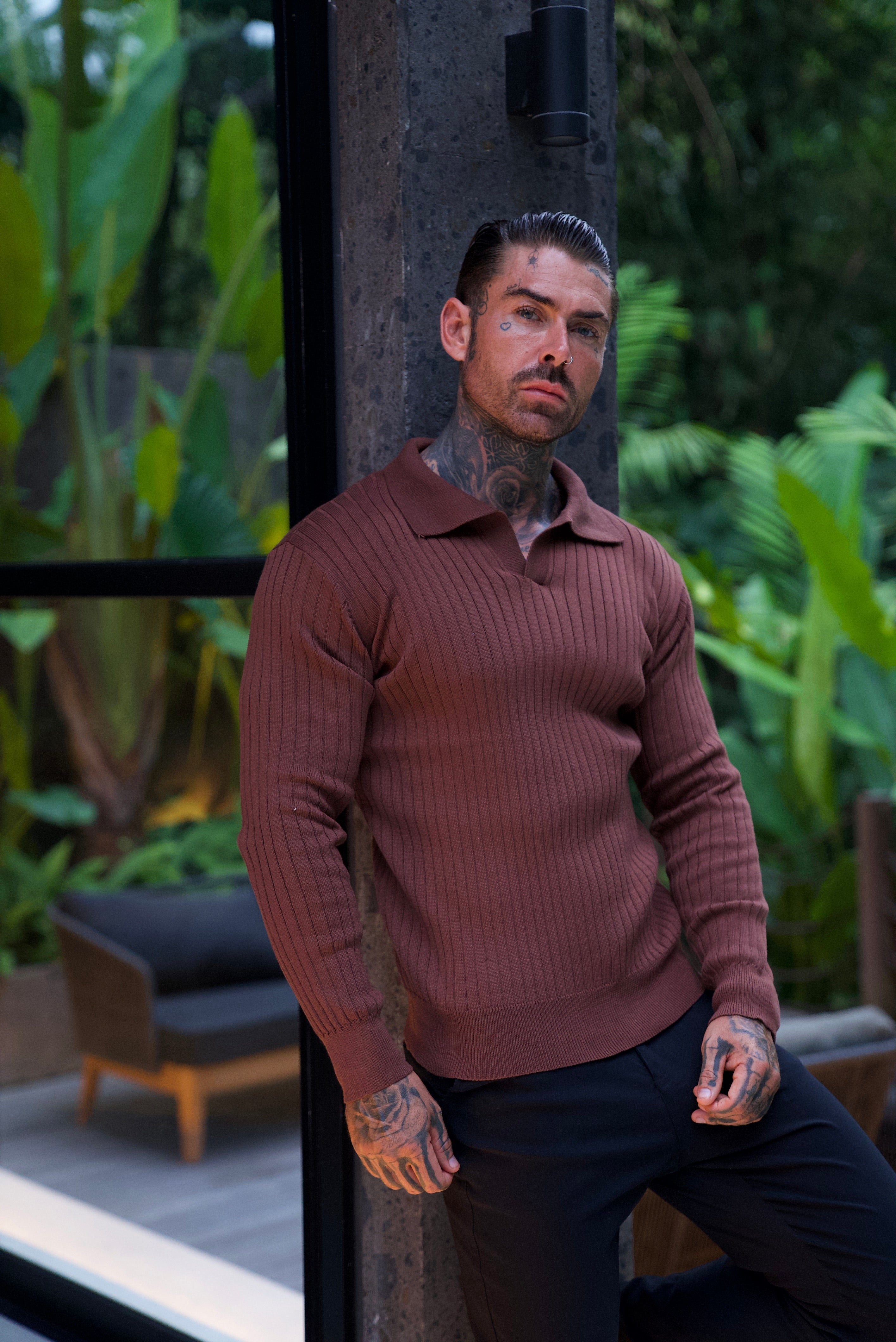 Pull Sogno texturé de Danoir Paris, vue rapprochée du tissu en maille avec détails et texture visible.