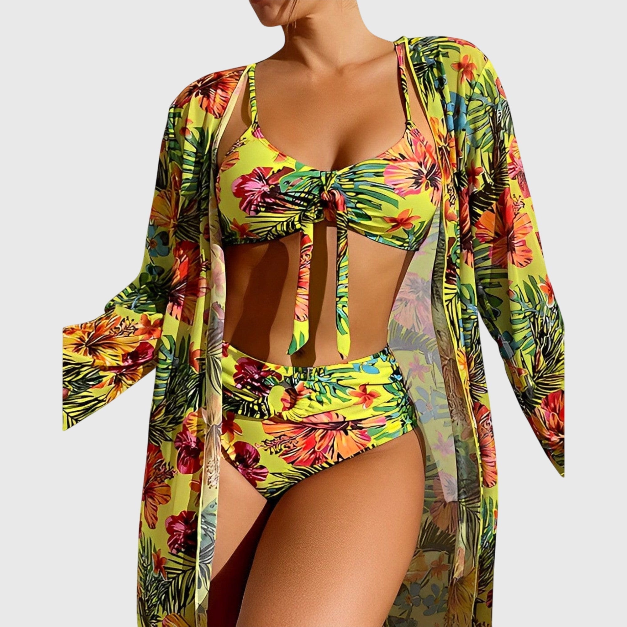 Ensemble de bikini Luna de Danoir Paris avec haut et bas colorés, parfait pour la plage ou la piscine.