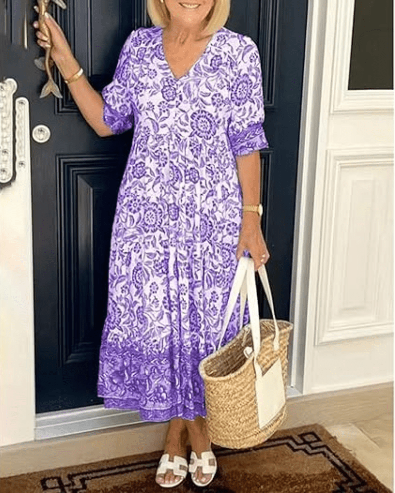 Robe d'été élégante Danoir Paris en velours léger, parfaite pour un look chic et confortable en saison estivale.