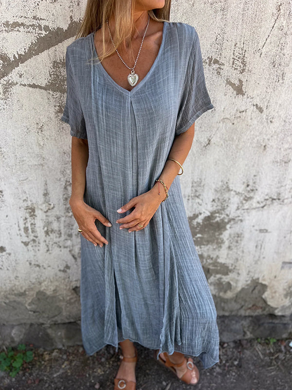 Robe écologique Malaga de Danoir Paris, élégante, en tissu naturel, avec coupe fluide et détails modernes visible sur l'image.