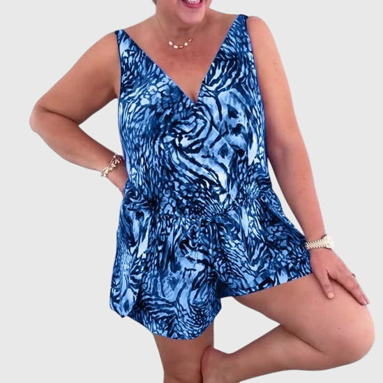 Robe de maillot de bain Dahlia™ élégante de Danoir Paris, tissu léger et design sophistiqué pour plage ou piscine.