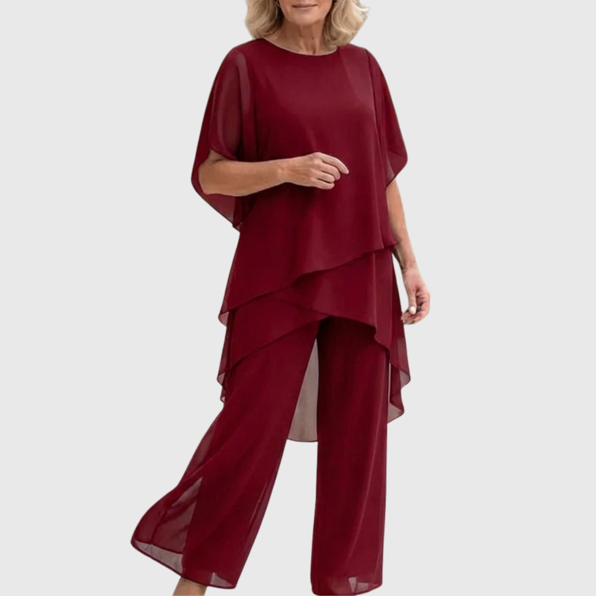 Ensemble fluides Palazzo ELARA de Danoir Paris, pantalon ample et haut élégant pour un style confortable et sophistiqué.