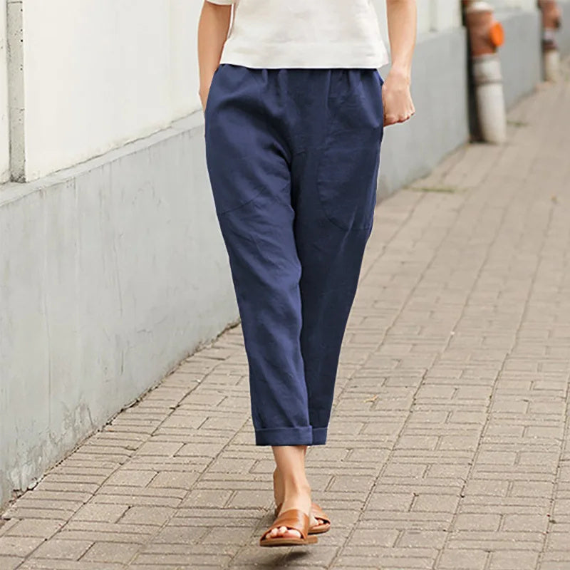 Pantalons amples Danoir Paris Kriza avec poches, vêtement de dessous élégant et confortable pour femmes.