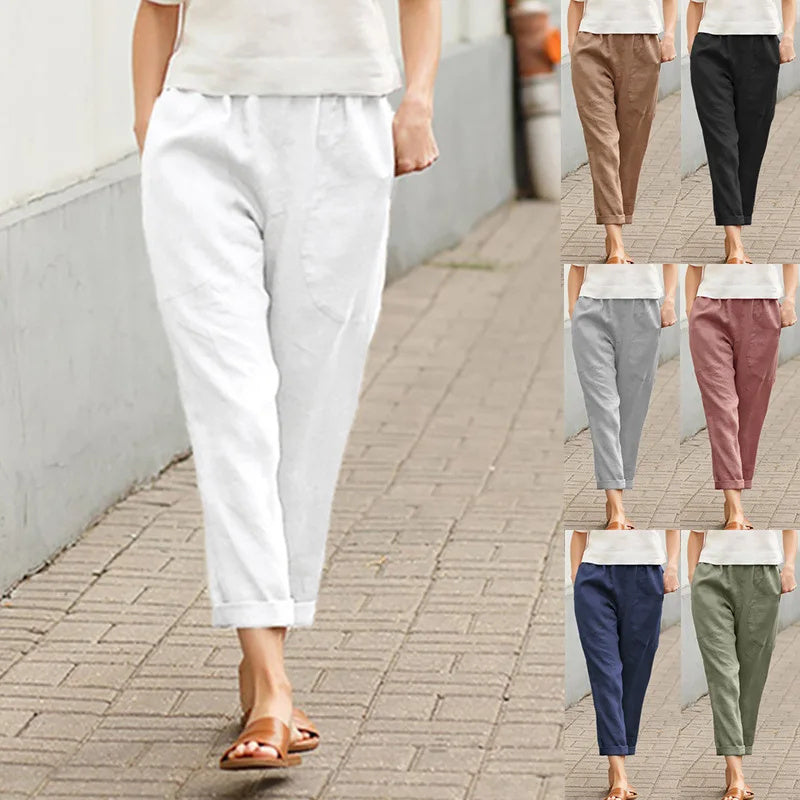 Pantalons amples Danoir Paris Kriza avec poches, style décontracté, tissu confortable, vue frontale sur fond neutre.