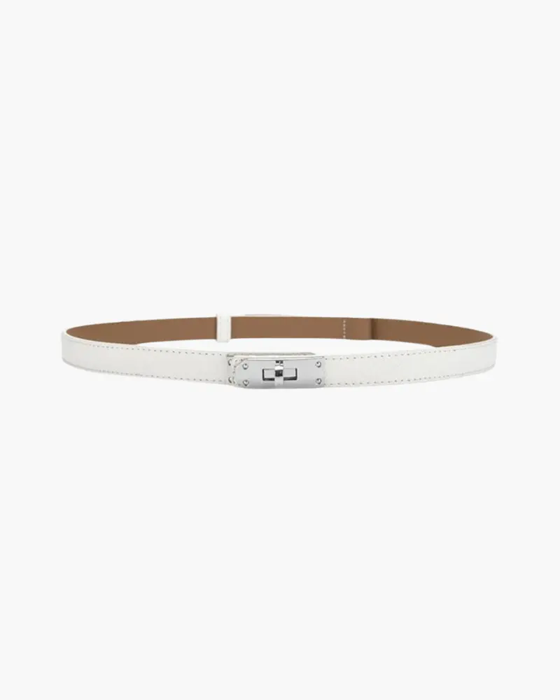 Ceinture vintage slim en cuir de la marque Danoir Paris, avec boucle élégante et finition raffinée.