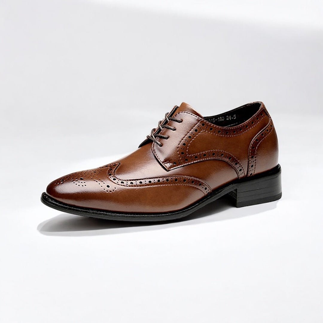Chaussures homme Danoir Paris Santorini avec semelle rehaussante de 6 cm, élégantes et modernes, image montrant la chaussure noire.