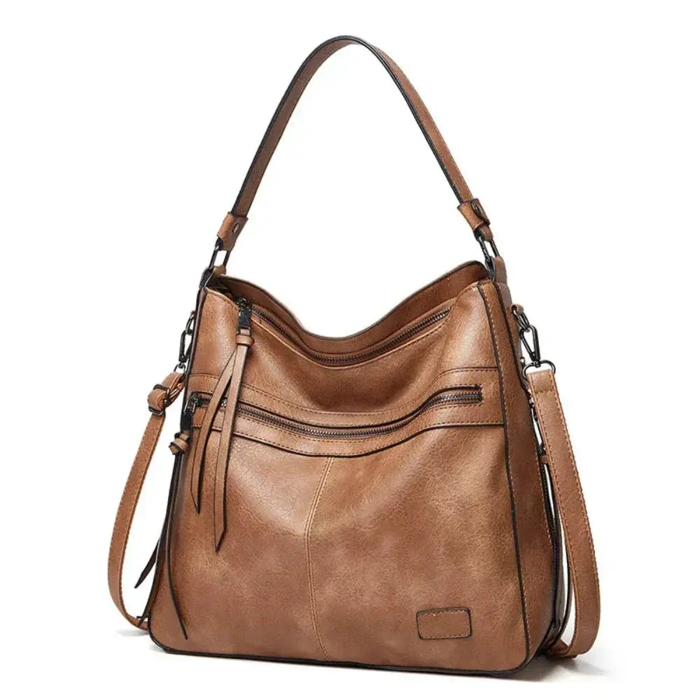 Sac Danoir Paris Lilla, sac opulent au design intemporel avec détails élégants, en cuir de qualité, vue en gros plan.