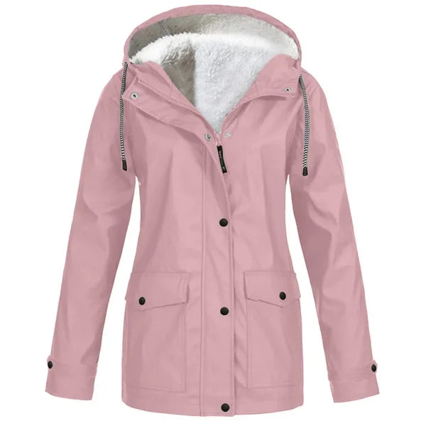 Veste élégante et polyvalente Julliete de Danoir Paris, en jaune, pour femmes, vue front avec col et manches longues