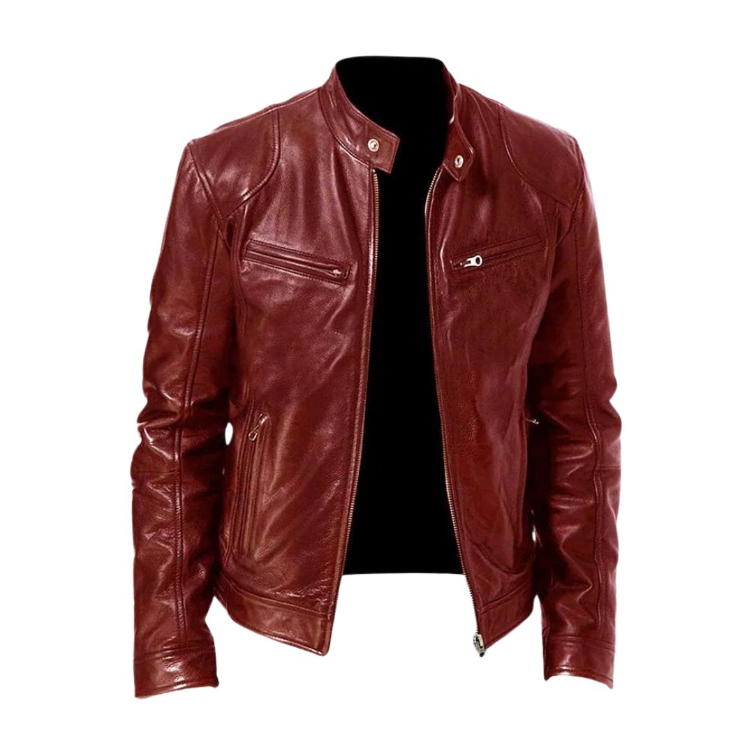 Veste en cuir décontractée Laluna® noire pour femme, signée Danoir Paris