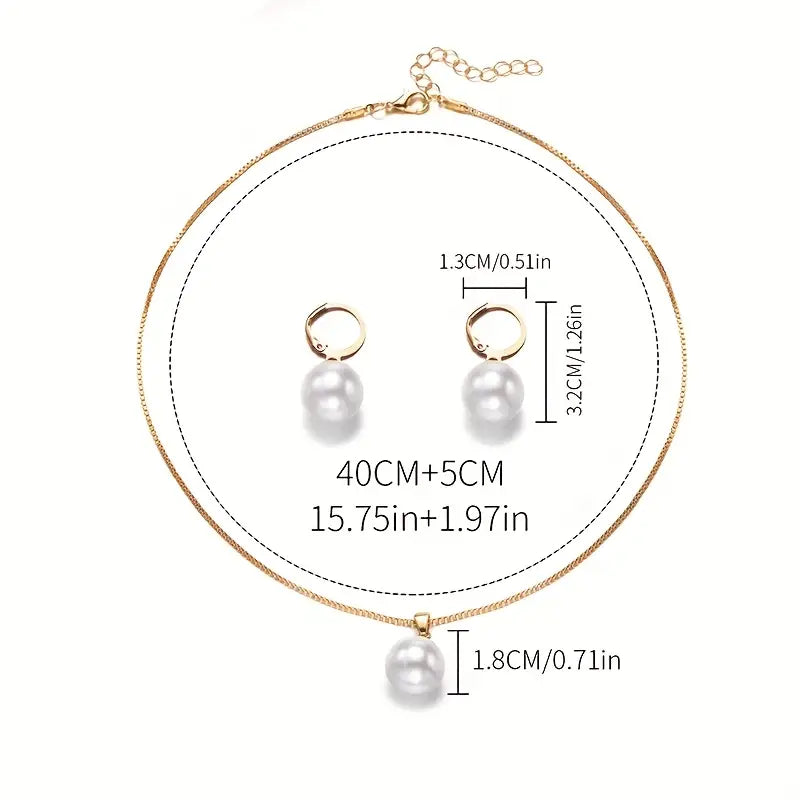 Collier et boucles d'oreilles en perles élégantes de Danoir Paris, ensemble sophistiqué pour occasions spéciales.