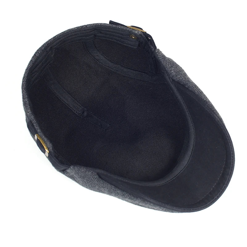 Heren pet moderne Danoir Paris Bloom en gris foncé avec motif visgraat, élégante accessoire pour chiens.