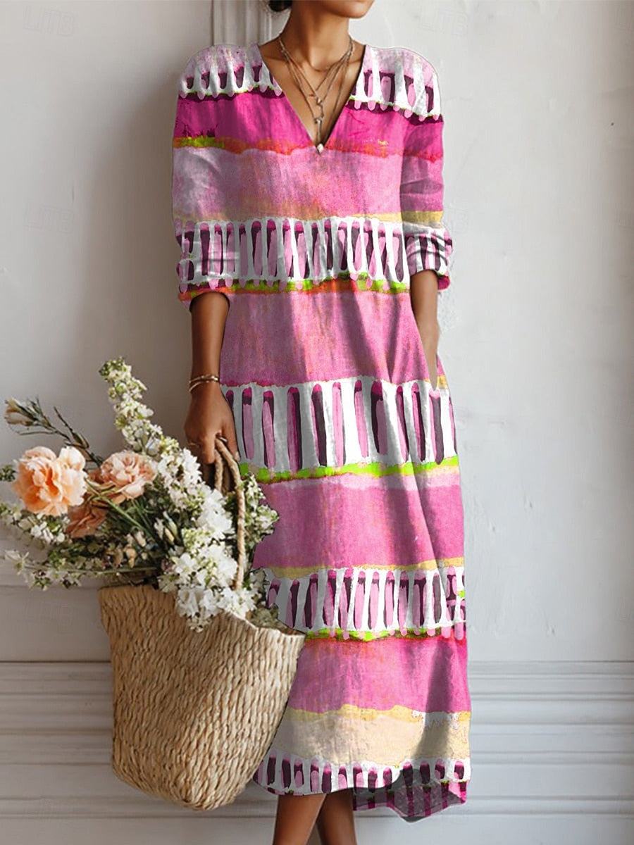 Robe de confort quotidien Corrie™ de Danoir Paris, robe décontractée en tissu doux portée sur un mannequin.
