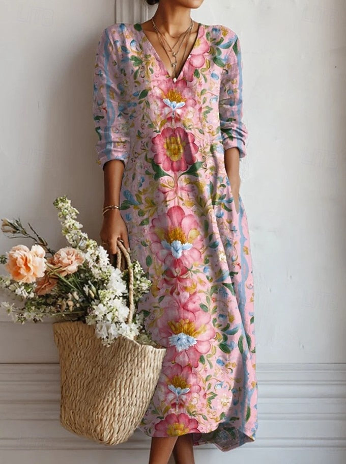 Robe Danoir Paris Kelly™ confortable pour le quotidien, en tissu doux et élégant, portée avec des détails simples et modernes.