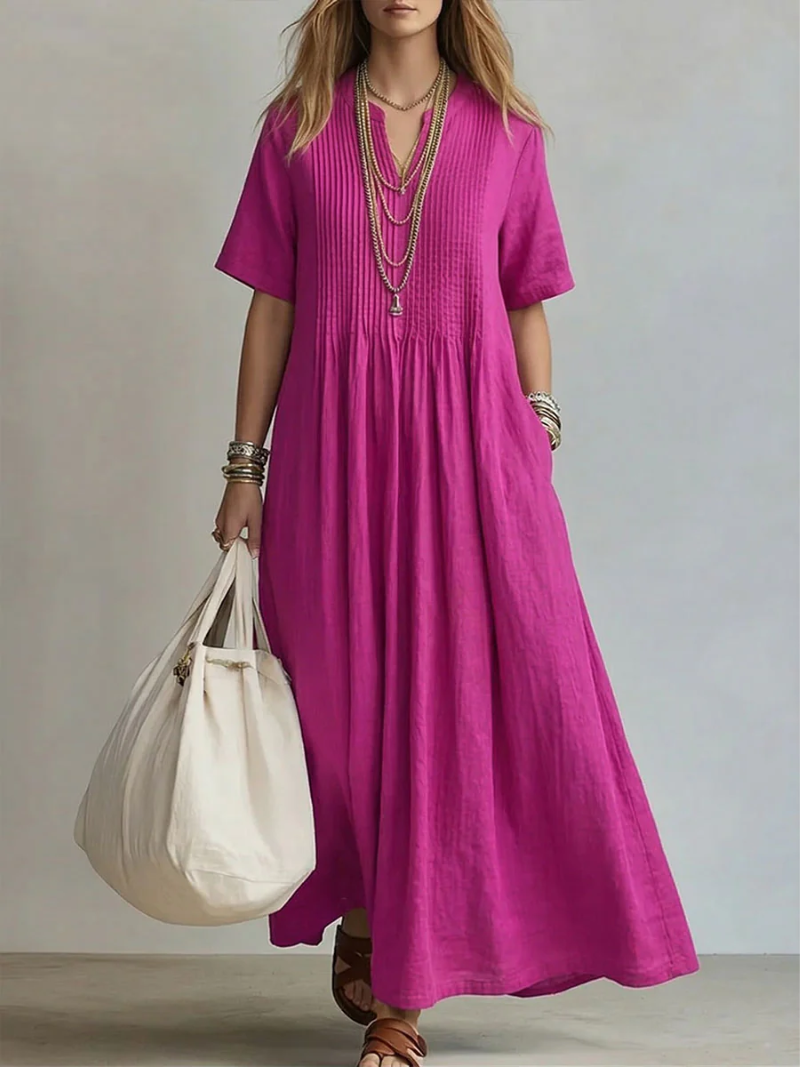 Robe confortable Sofia de Danoir Paris, style décontracté, tissu doux, portée décontractée, idéale pour le quotidien.