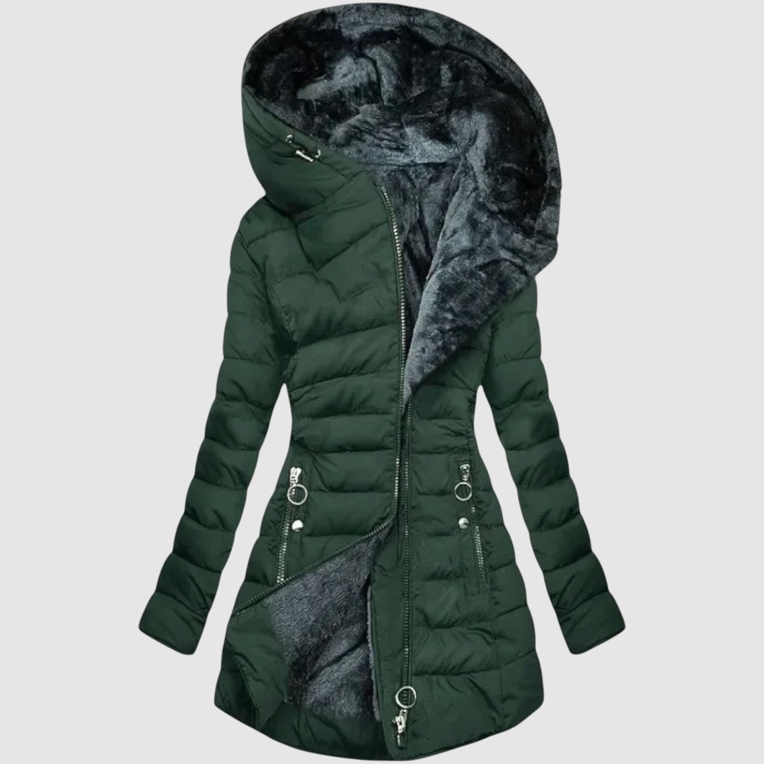Veste en fausse fourrure Dahlberg™ Bekväm de Danoir Paris, coupe élégante et douce, en tissu noir pour un style chic et confortable.
