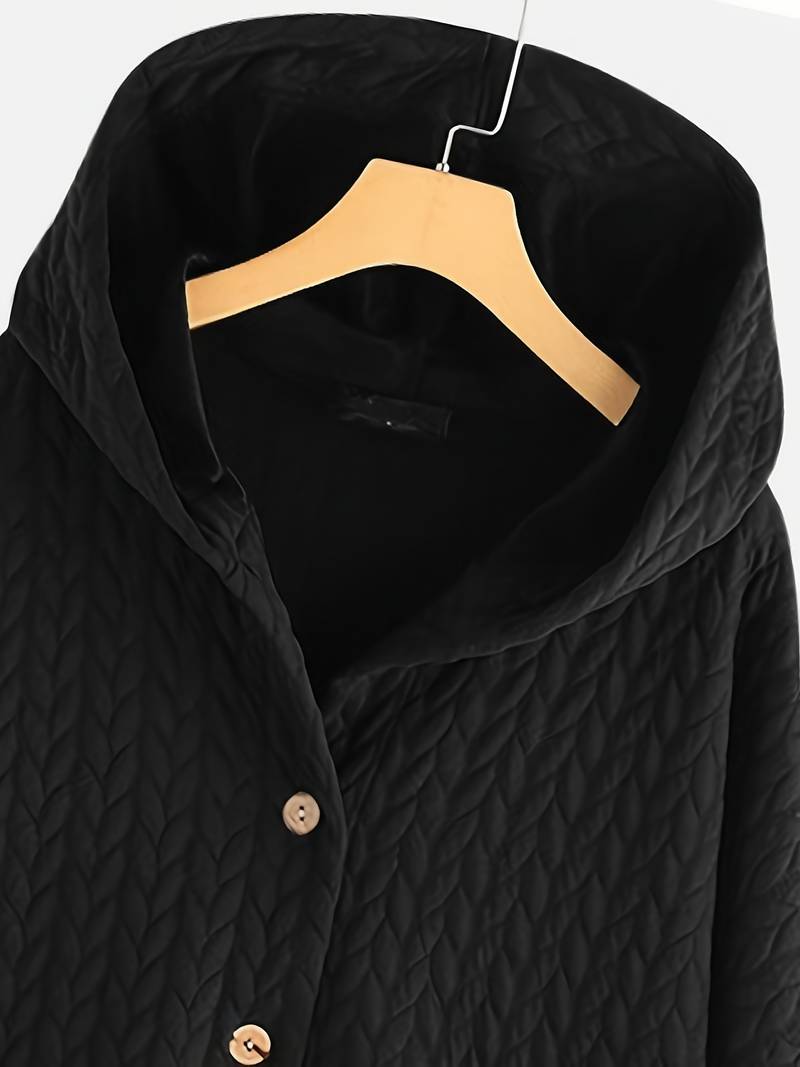 Veste matelassée automnale rouge Bourgogne Julie de Danoir Paris, style élégant avec détails sophistiqués.