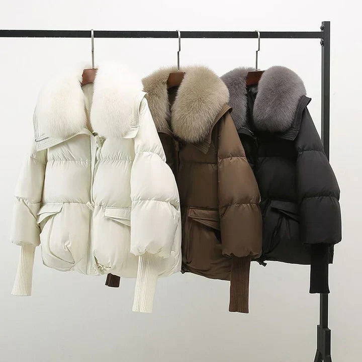 Veste élégante en fausse fourrure noire Danoir Paris Indi FR1136, vue de face, tissu doux et finition raffinée.