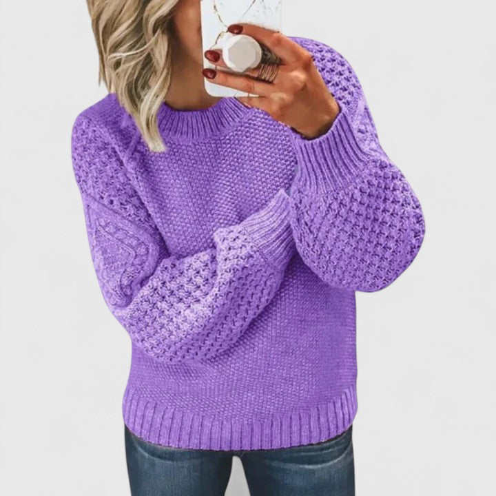 Pull Danoir Paris Marah élégant et confortable, avec coupe flatteuse et couverture du ventre, image en détail.