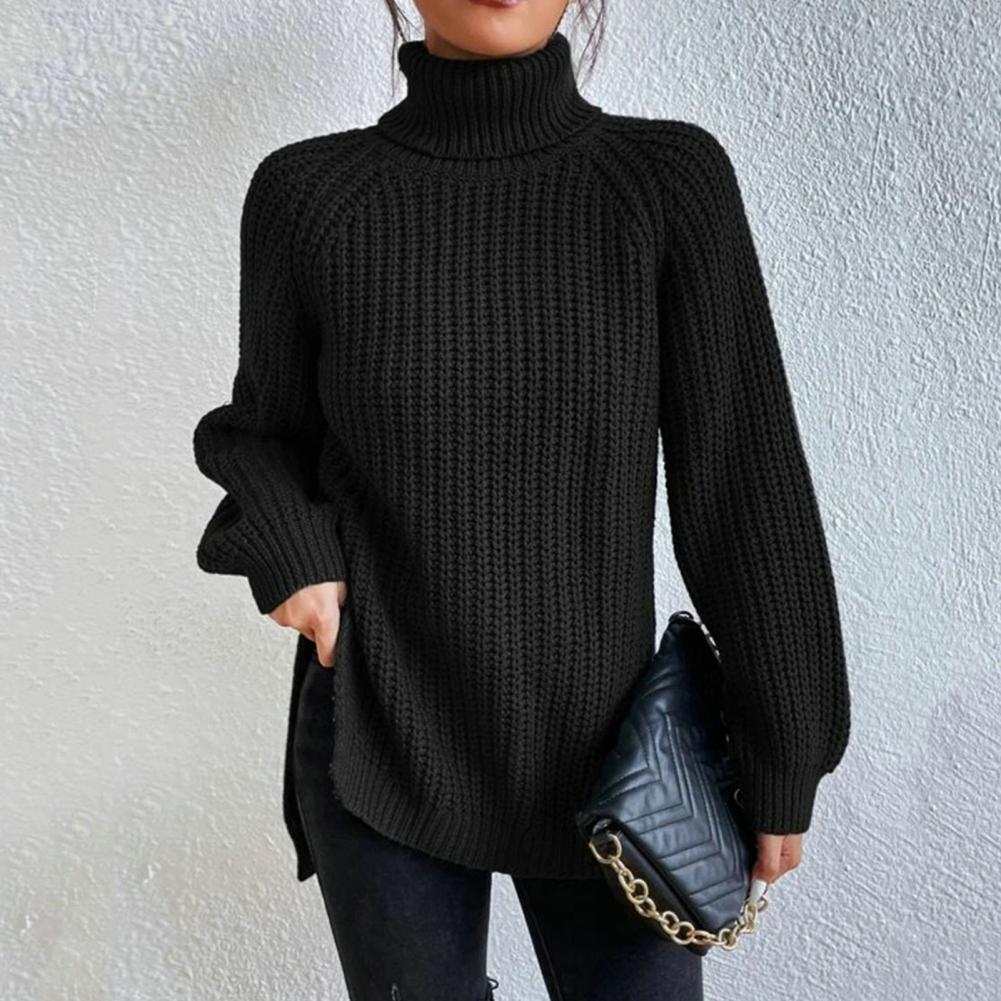 Pull douillet Averine de Danoir Paris, élégant col roulé en tricot, parfait pour un style sophistiqué et chaud.
