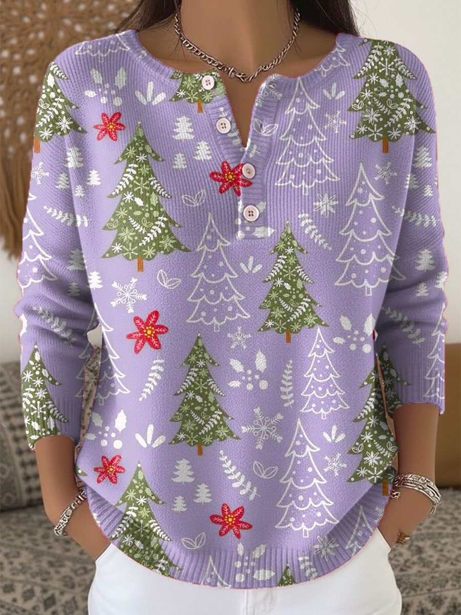 Pull de Noël festif Sofie de Danoir Paris, pull rouge avec motifs de fêtes, en laine douce, pour femmes.