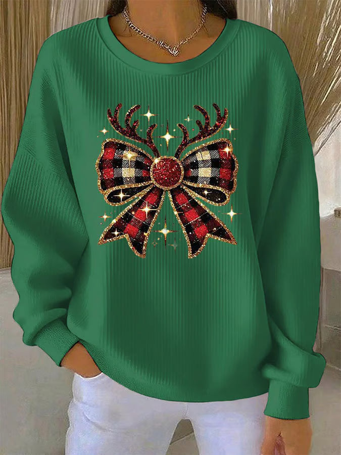 Pull festif Elin de Danoir Paris, modèle FR1203, en laine avec motif torsadé, porté par un mannequin.