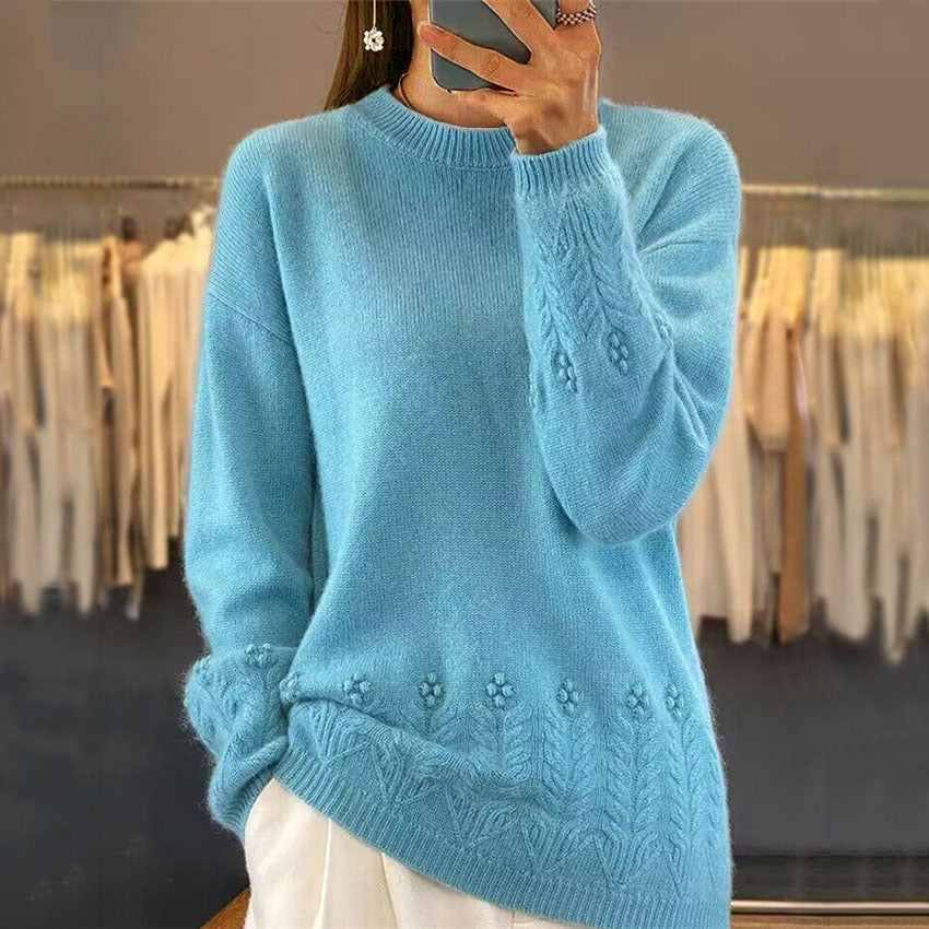 Pull floral élégant Talbot Danoir Paris, modèle FR1220, en tissu léger avec motif floral coloré sur fond clair.
