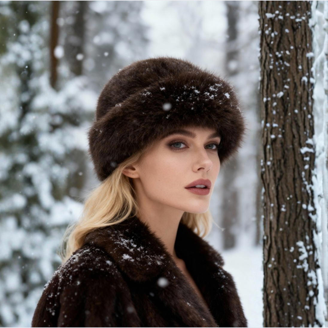 Bonnet douillet chic Velora de Danoir Paris, tissu doux et élégant, parfait pour un look confortable et tendance.