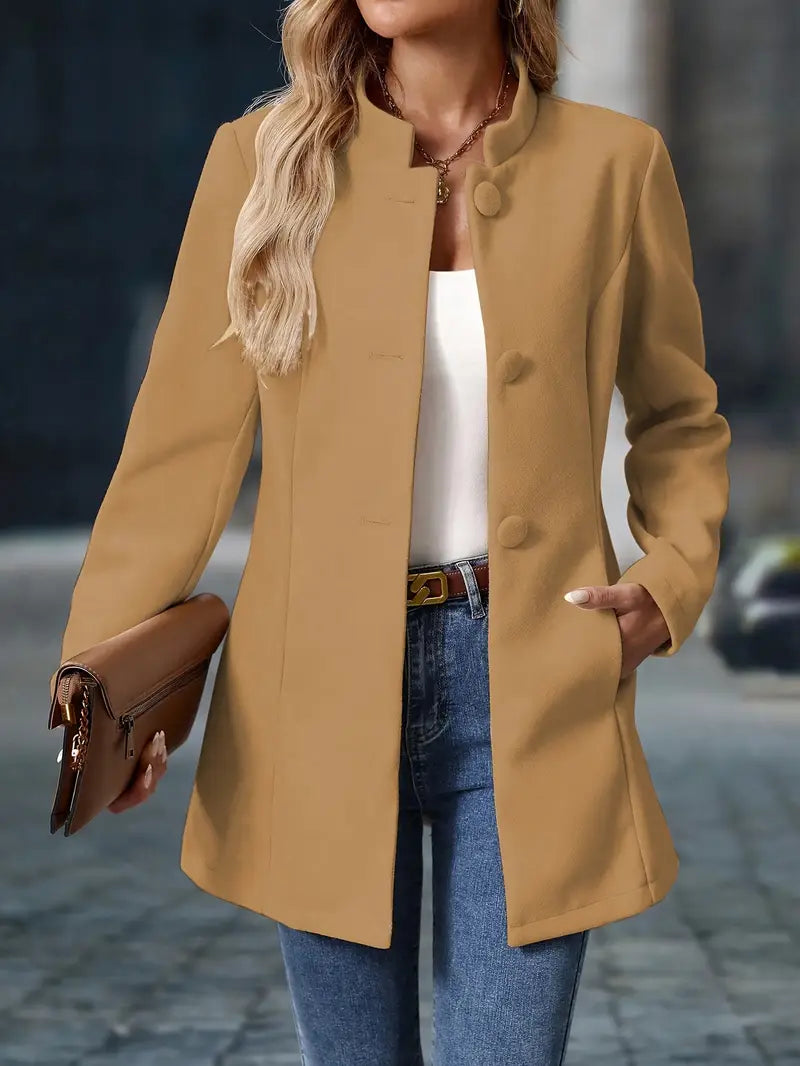 Veste chic polyvalente Maria Danoir Paris beige, taille XS, élégante et tendance, en tissu léger et confortable.