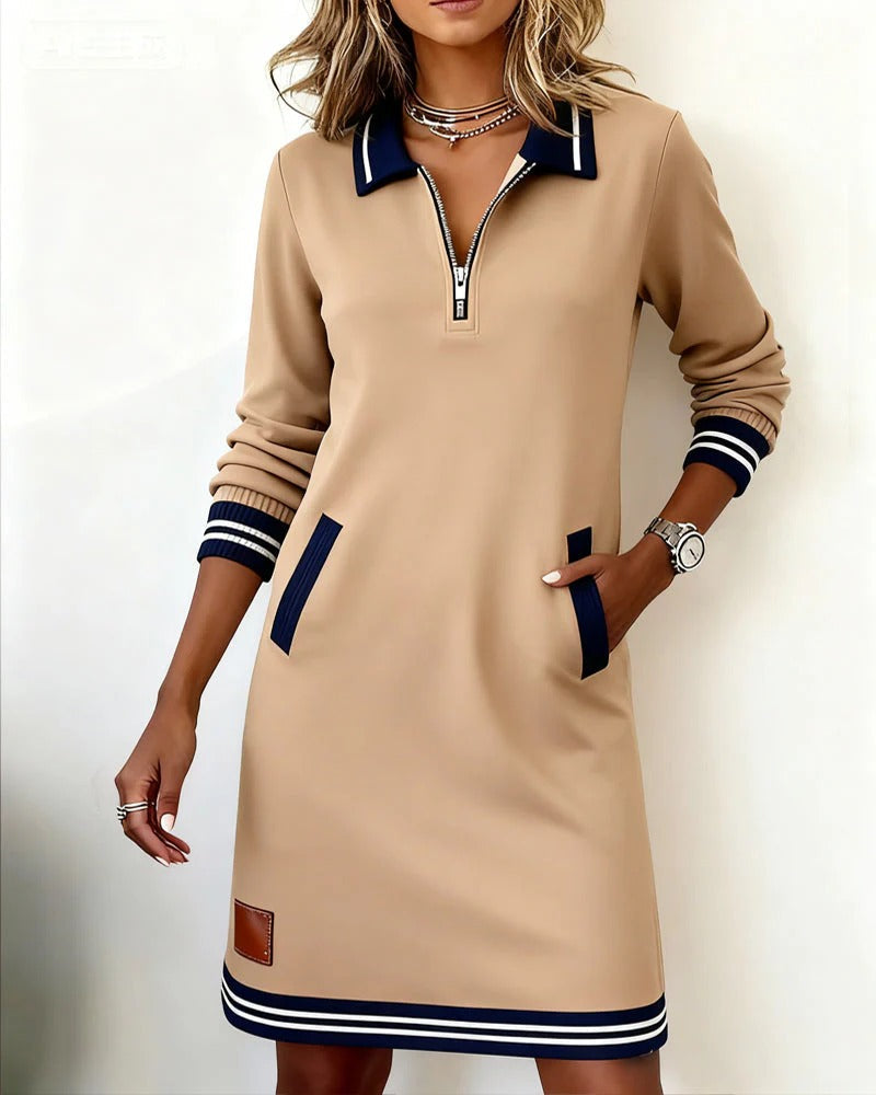 Robe sportive chic élégante Danoir Paris Nadege, coupe tendance, tissu fluide, design moderne, portée pour un style sophistiqué.