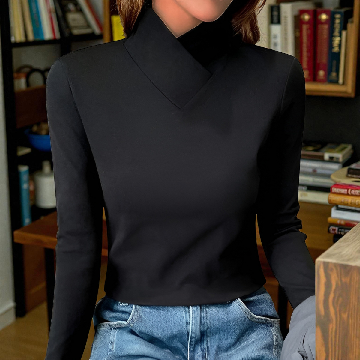Lingerie Danoir Paris Stazia FR1423, ensemble élégant et confortable, en tissu doux avec détails fins, porté sur mannequin.