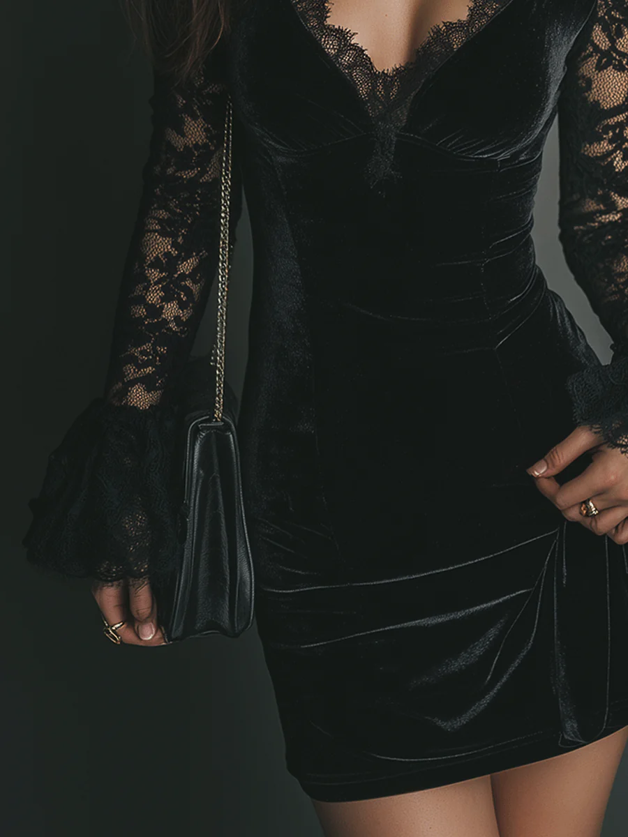 Robe en velours Luna de Danoir Paris, élégante, coupe fluide, couleur profonde, idéale pour une tenue sophistiquée.