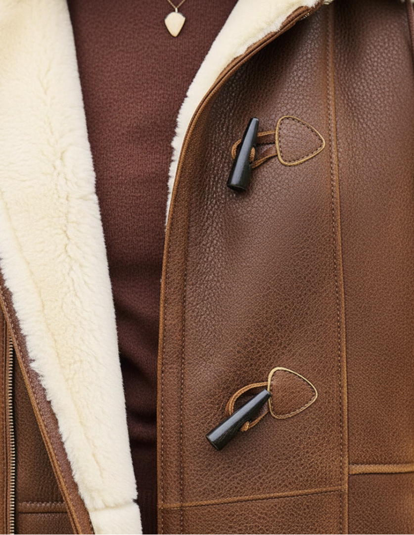 Manteau chaud et élégant Lunavelline de Danoir Paris en marron, coupe raffinée et look sophistiqué.