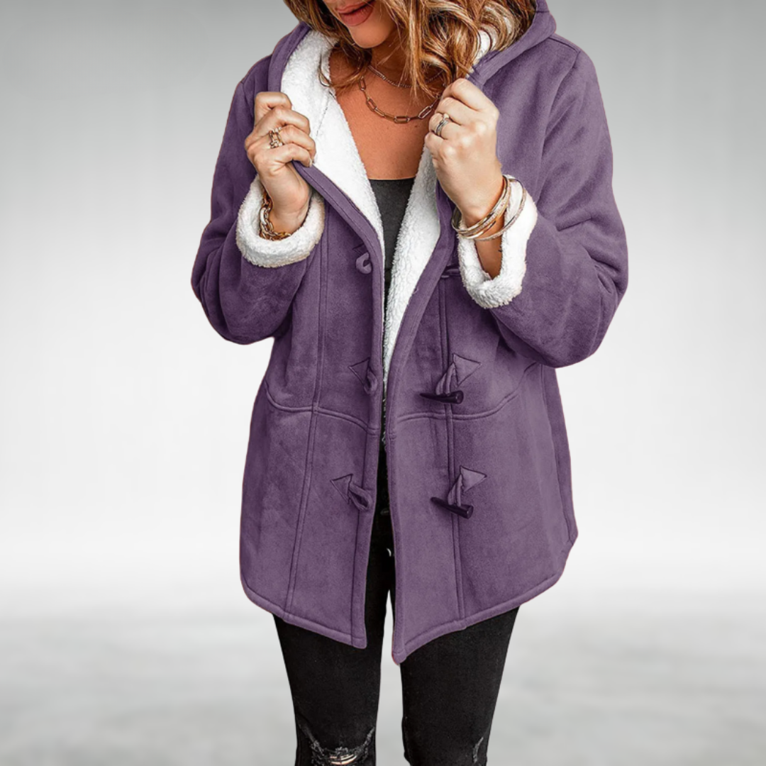 Veste d'hiver grise Danoir Paris Amanda FR822, élégante et chaude, avec détails sophistiqués et coupe moderne.
