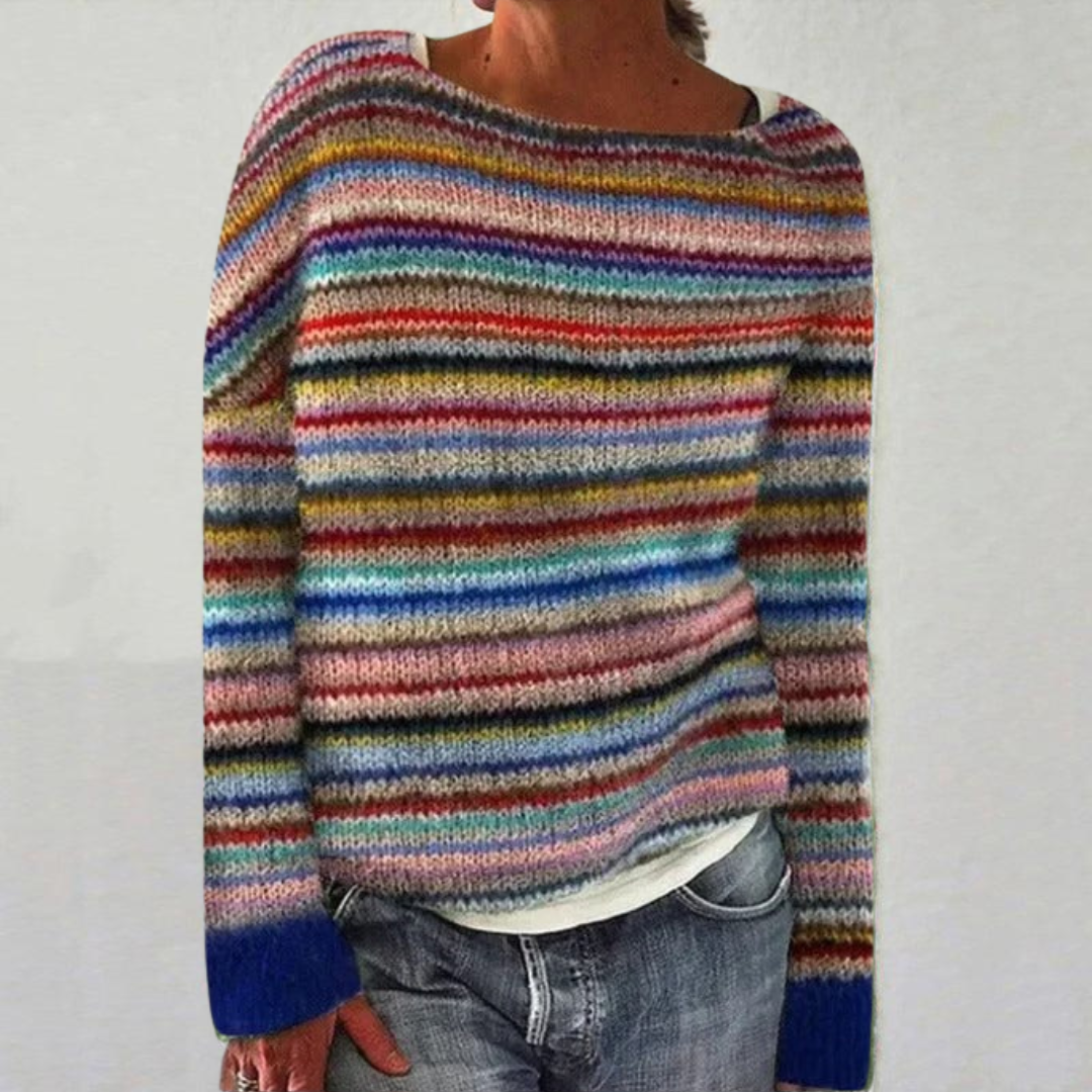 Pull Heather Rétro Chic de Danoir Paris, modèle FR845, en maille douce avec détails élégants et couleurs tendance.
