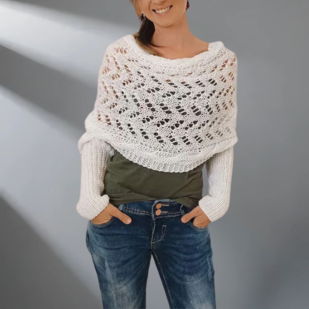 Châle tissé WarmWrap™ Élégant par Danoir Paris, accessoire chaud et sophistiqué pour l'hiver, en tissu doux et raffiné.