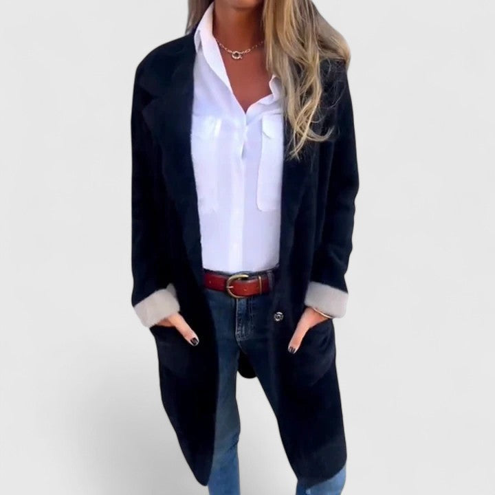 Manteau chic et chaud Danoir Paris Sofie FR895 en vert, taille XL, avec col élégant et finition raffinée.