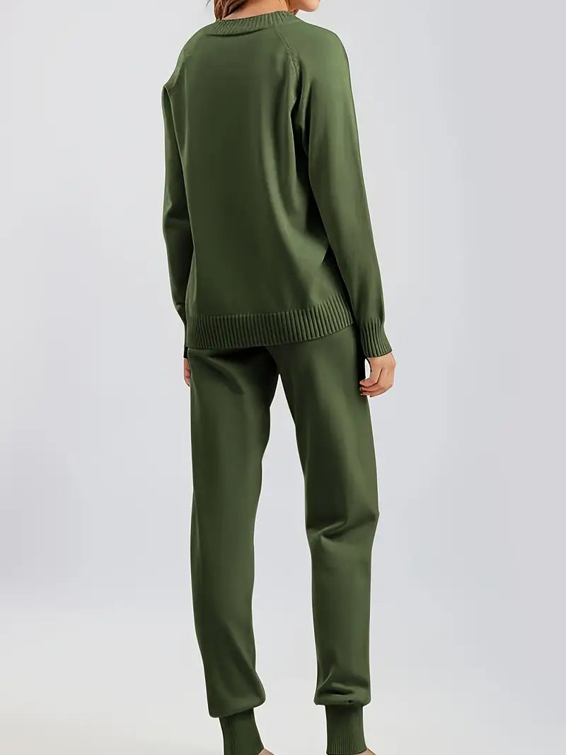 Ensemble décontracté élégant Danoir Paris FR916 beige, vêtement confortable pour un style chic et décontracté.