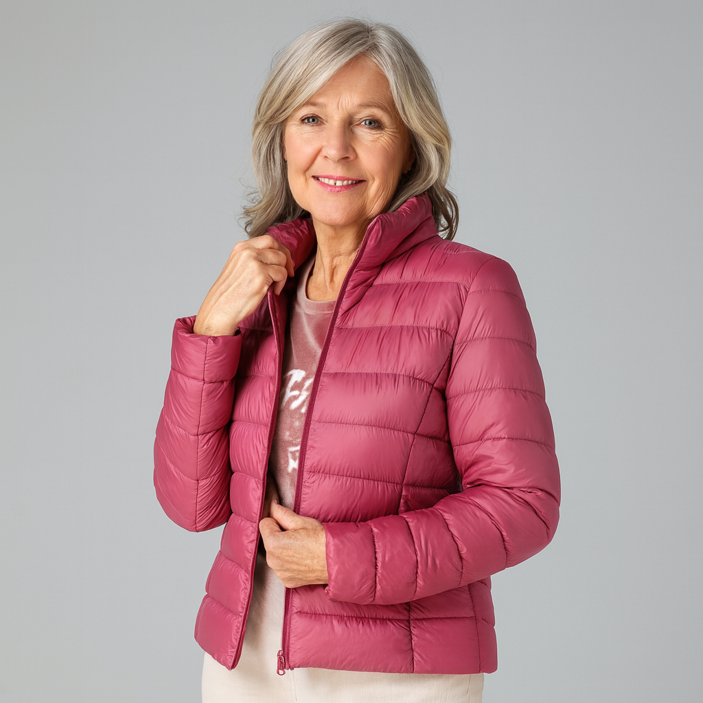 Veste ultra-légère et élégante Danoir Paris Elin FR939, tissu fin avec coupe moderne, couleur neutre et détails sophistiqués.