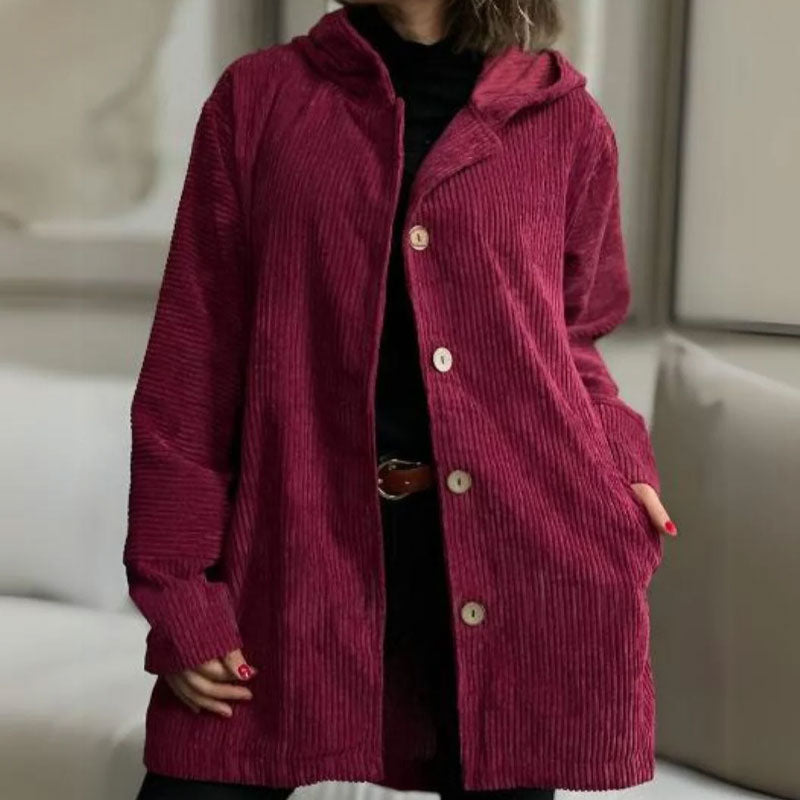 Veste en velours Isabelle de Danoir Paris, confortable, couleur Bordeaux, coupe élégante, pour femme.