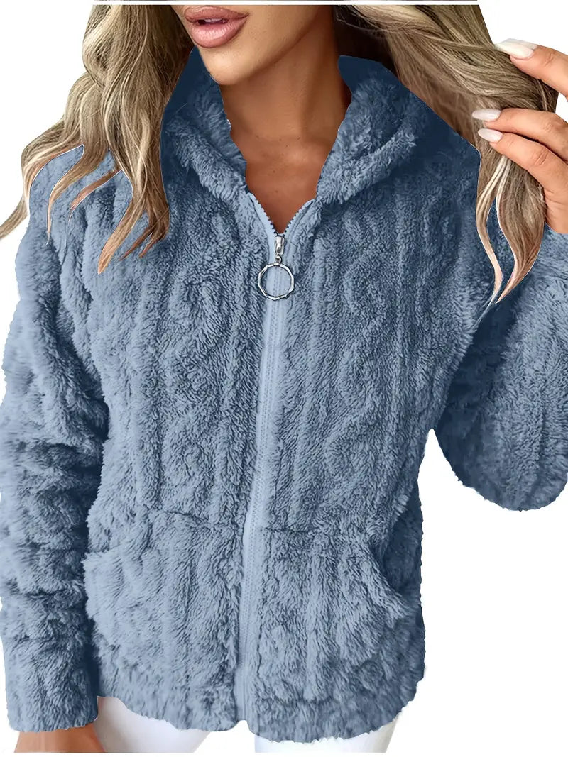 Sweat doux et moderne Ganka FR964 de Danoir Paris en violet, tissu confortable et style tendance, vue de face.