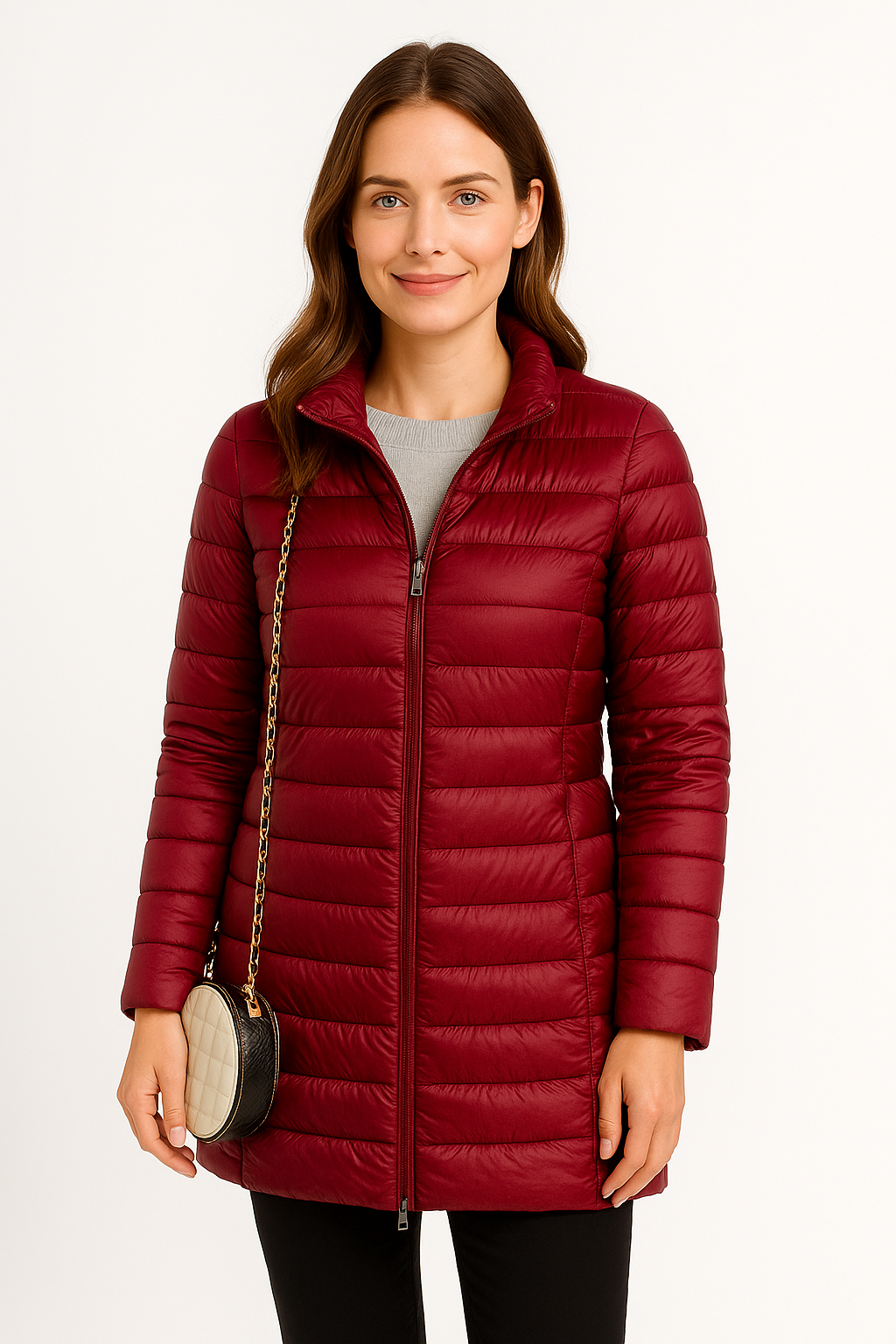 Veste ultra légère Aurora de Danoir Paris en bleu, élégante et fine, idéale pour un style chic et confortable.