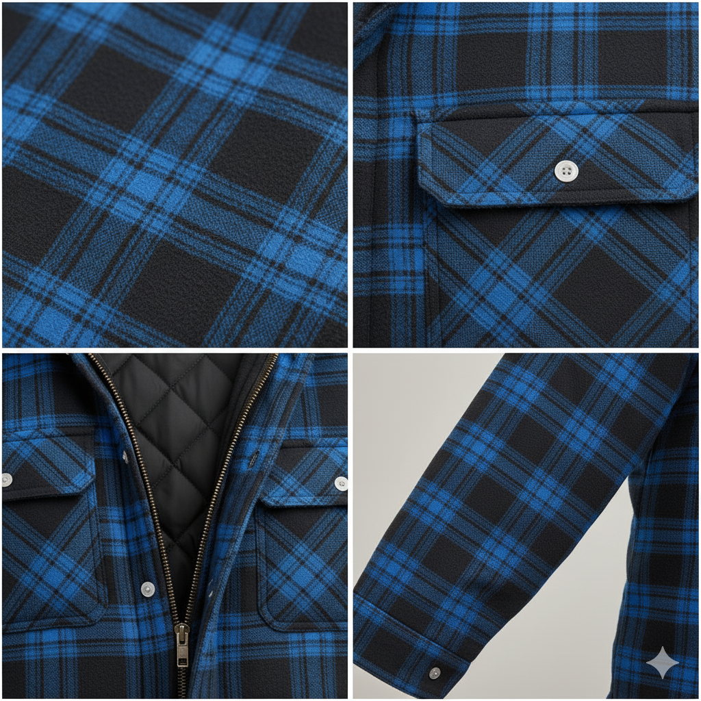 Manteau chaud pour homme Danoir Paris en mélange de laine premium, image montrant le style élégant et la texture du tissu.