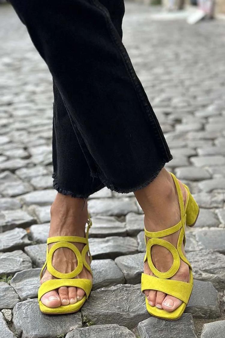 Sandales d'été jaunes Valentina de Danoir Paris, mode confortable et élégante pour la saison estivale.
